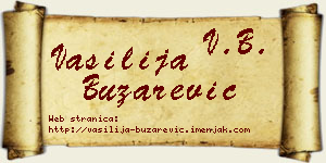 Vasilija Buzarević vizit kartica